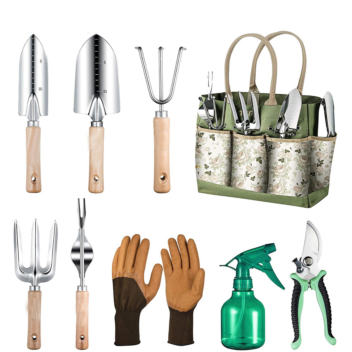 Garden Gloves - Outil de jardinage 9 pièces avec