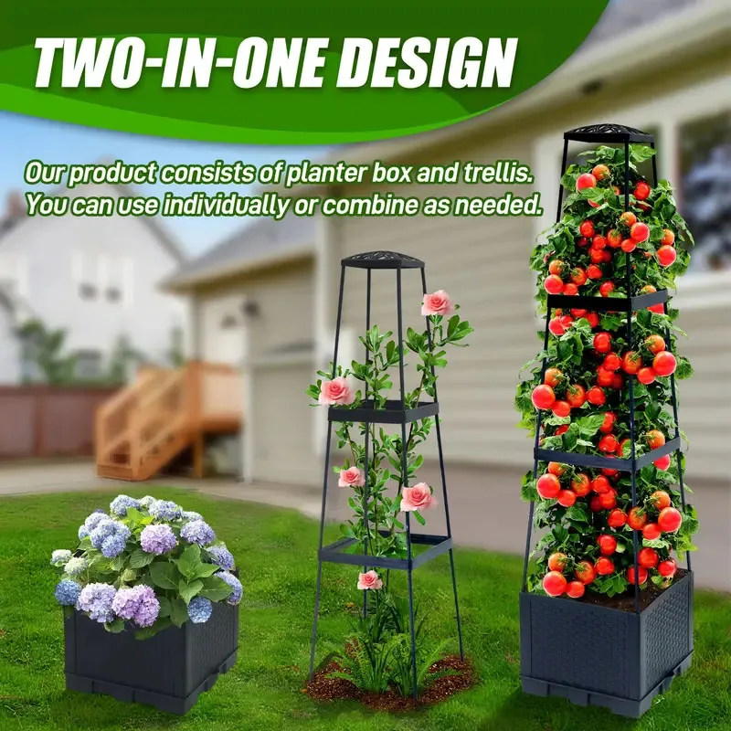 Indoor Herb Garden - Tour à tomates avec bac de