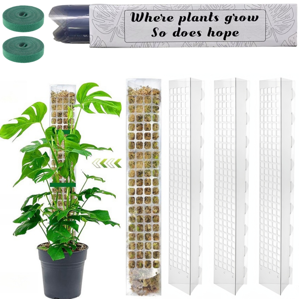 Indoor Herb Garden - Support de plantes en plastique, poteau