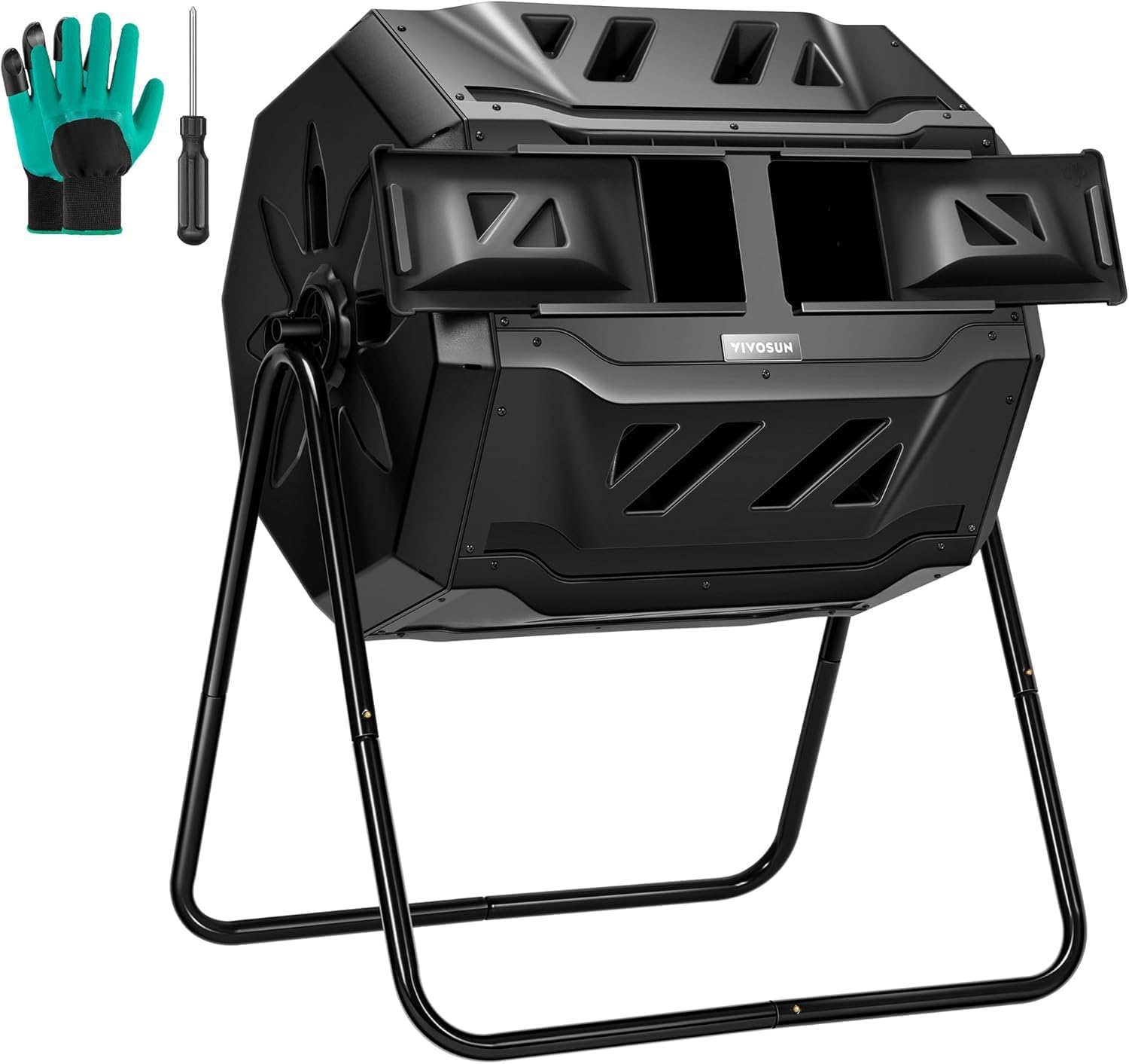 Compost Bin - Composteur rotatif extérieur VIVOSUN, bac à