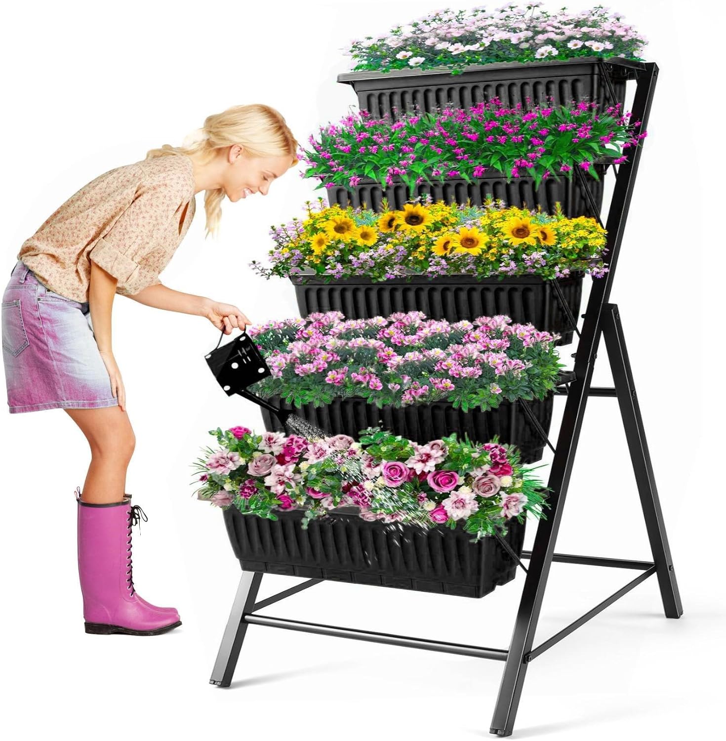 Vertical Planter - Jardinière verticale en métal à 5