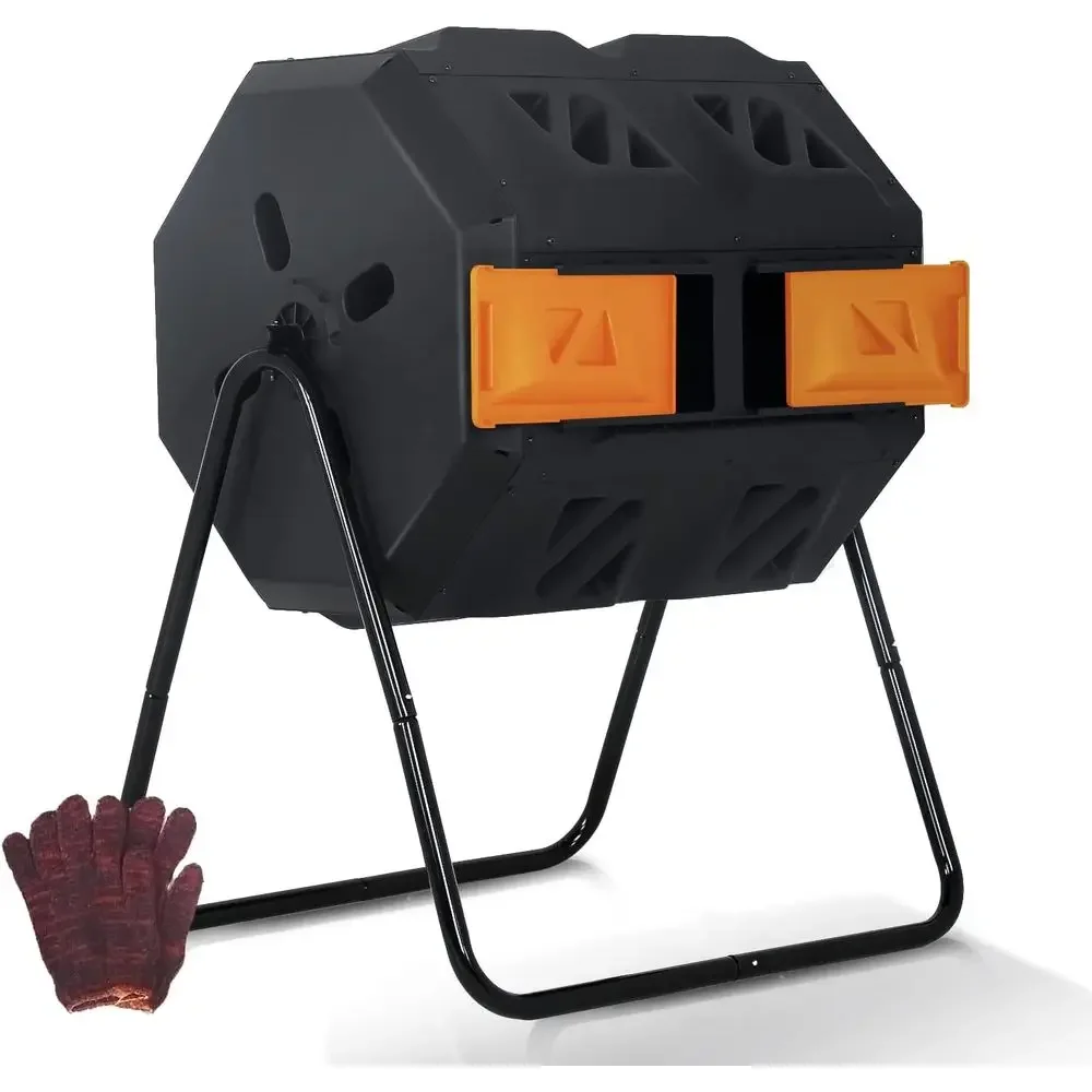 Compost Bin - Composteur rotatif extérieur à double compartiment