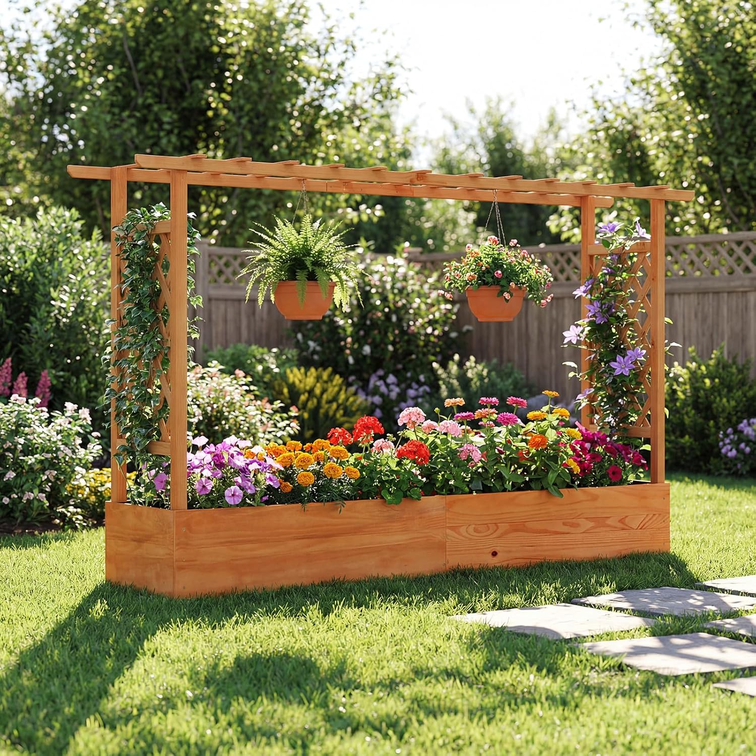 Raised Garden Bed - Bac à fleurs surélevé pour patio