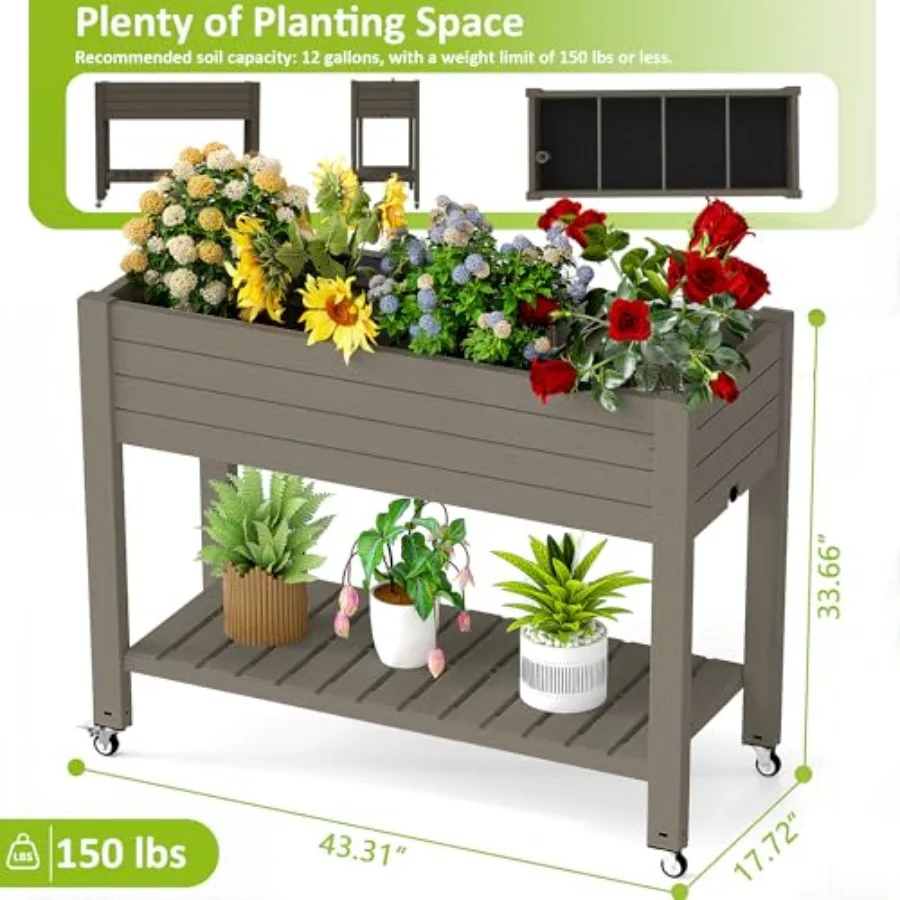 Bac de jardin surélevé avec pi - Self Watering Planter avis et prix