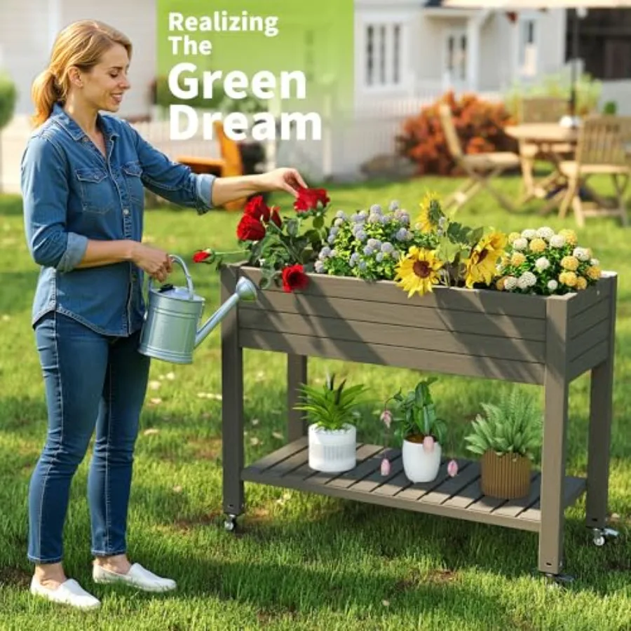 Bac de jardin surélevé avec pi - Self Watering Planter avis et prix