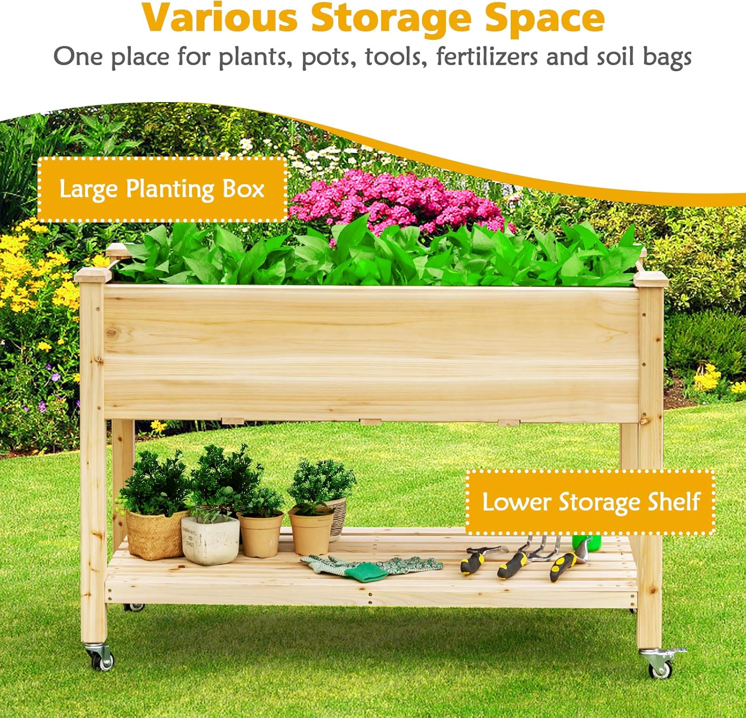 Bac à légumes surélevé en bois - Raised Garden Bed avis et prix