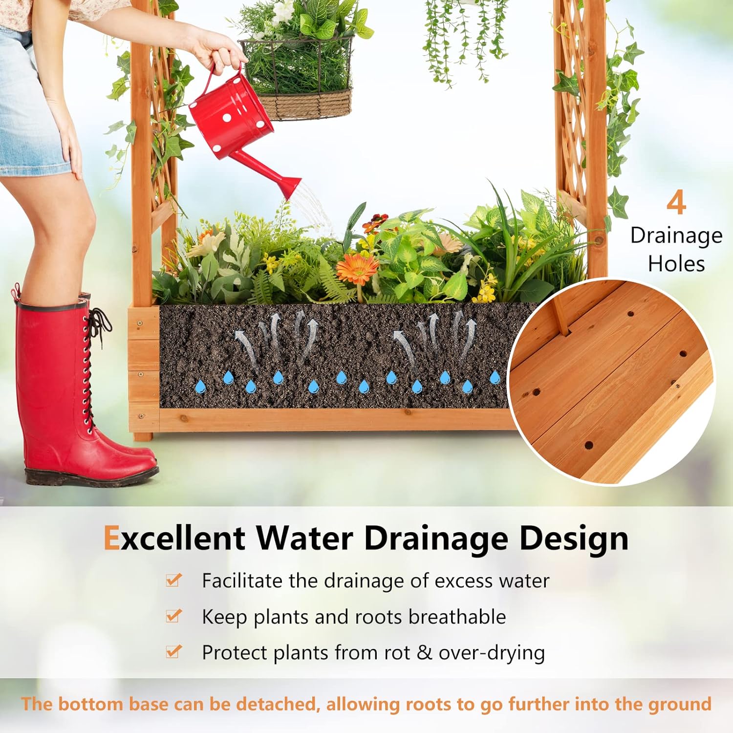 Bac à légumes surélevé en bois - Raised Garden Bed avis et prix