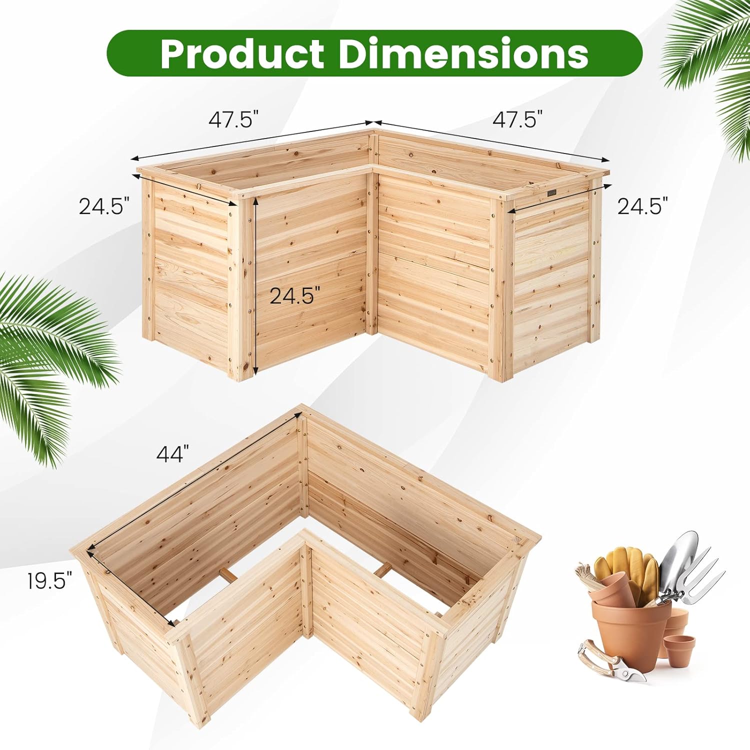 Bac à légumes surélevé en bois - Raised Garden Bed avis et prix