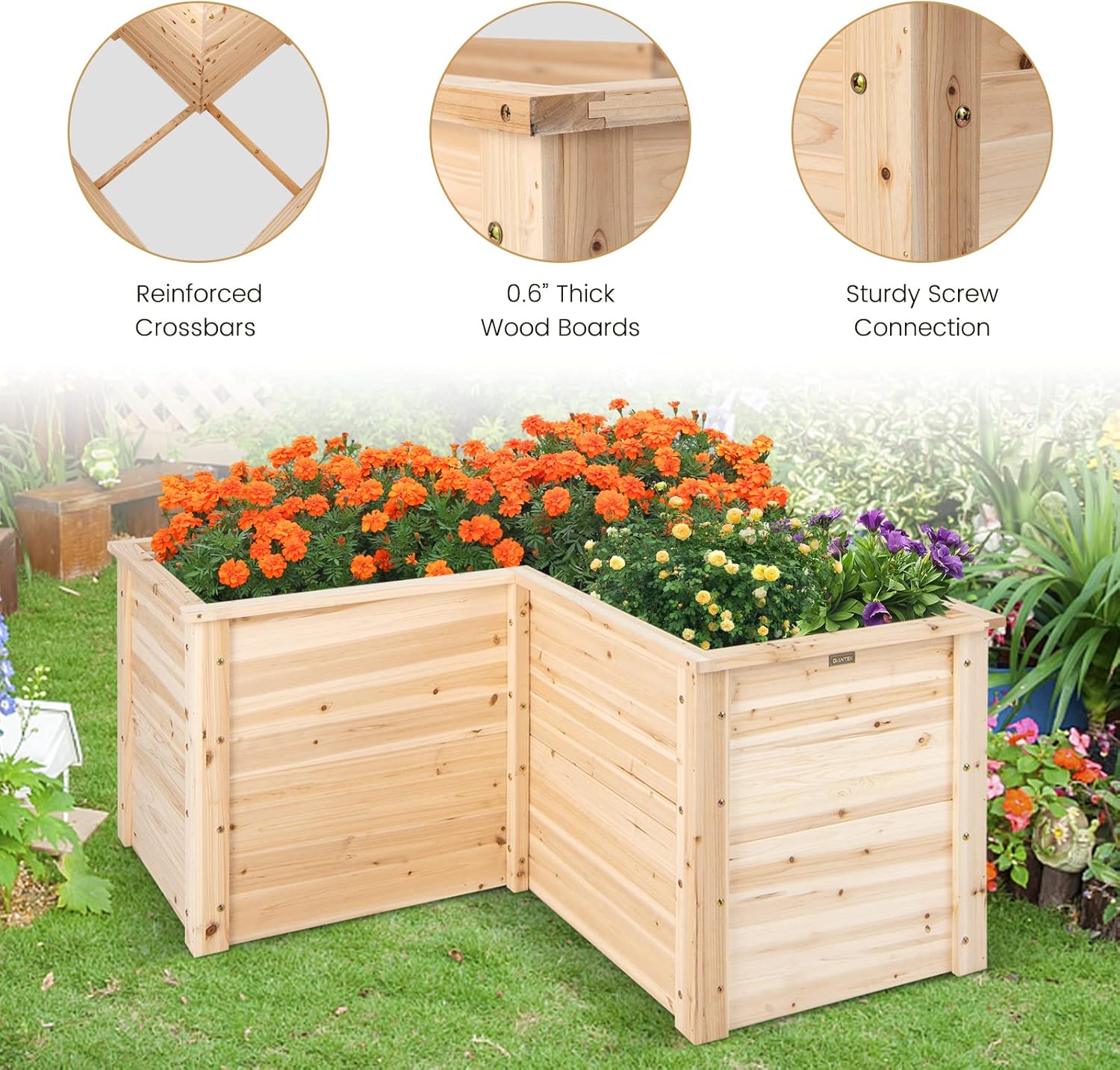 Bac à légumes surélevé en bois - Raised Garden Bed avis et prix