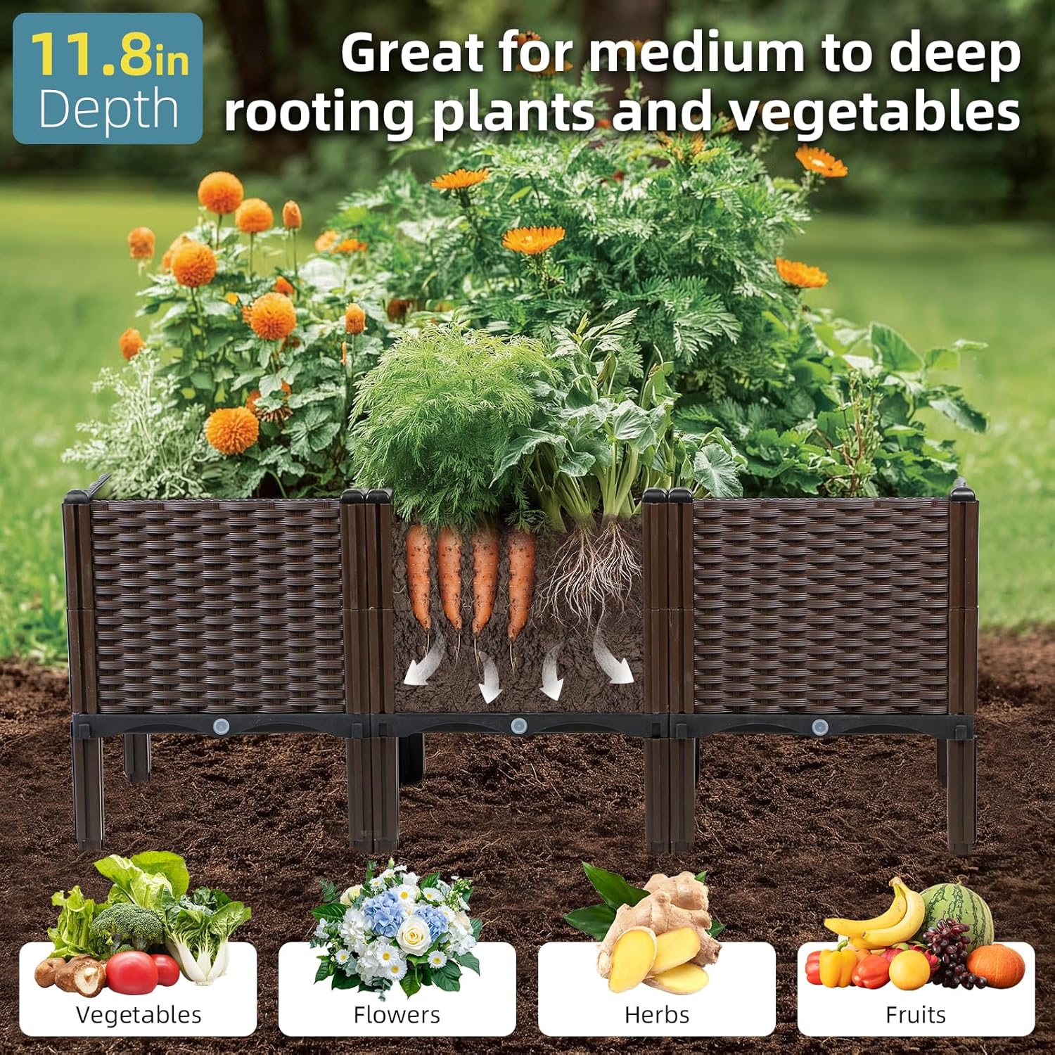 Jardinière en rotin pour l'ext - Self Watering Planter avis et prix